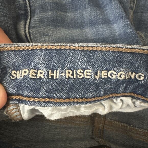 American Eagle Juniors Super High Rise Jegging, Size 4, Waist 27.5", Inseam 28 - Picture 6 of 8